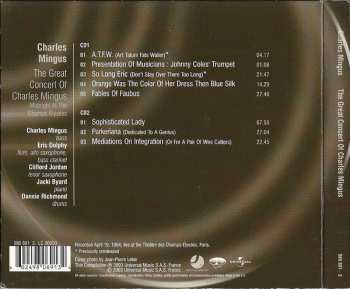 2CD Charles Mingus: The Great Concert Of Charles Mingus 155369