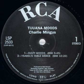 LP Charles Mingus: Tijuana Moods LTD 181736