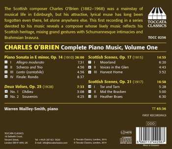 CD Charles O'Brien: Complete Piano Music Volume One: Piano Sonata In E Minor, Op. 14; Scottish Scenes, Op. 17; Scottish Scenes, Op. 21; Two Waltzes, Op. 25 479179