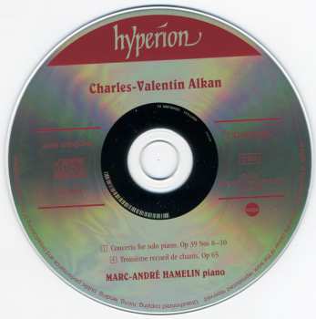 CD Charles-Valentin Alkan: Concerto For Solo Piano / Troisième Recueil De Chants 303264