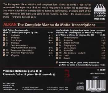 CD Charles-Valentin Alkan: The Complete Vianna Da Motta Transcriptions 458975