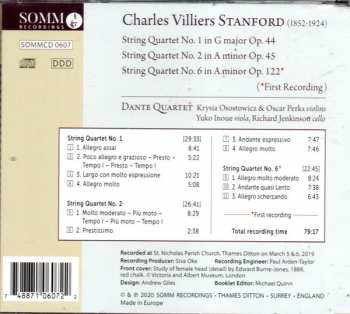 CD Charles Villiers Stanford: String Quartets Nos. 1, 2 & 6 252798
