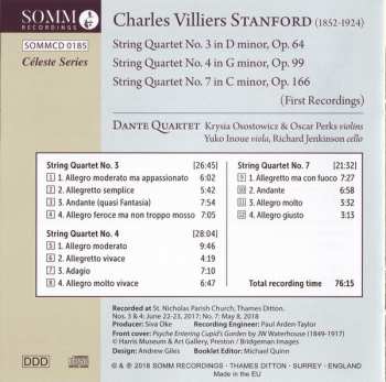 CD Charles Villiers Stanford: String Quartets Nos 3, 4 & 7 314905