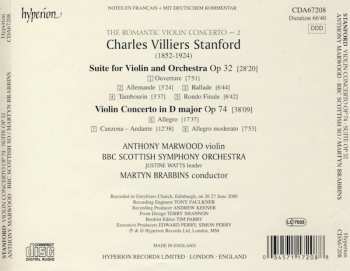CD Charles Villiers Stanford: Violin Concerto In D, Op. 74 / Suite For Violin And Orchestra, Op. 32 312171