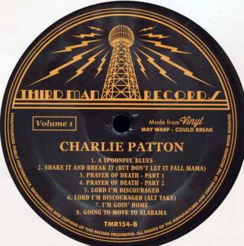 LP Charley Patton: Complete Recorded Works In Chronological Order Volume 1 74702