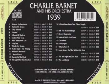 CD Charlie Barnet And His Orchestra: 1939