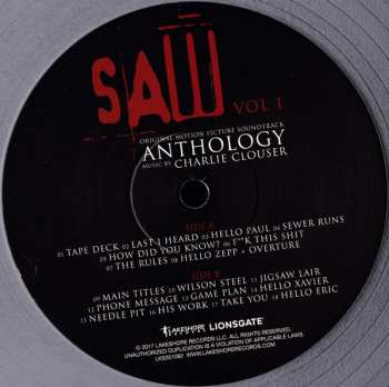 2LP Charlie Clouser: Saw Anthology, Vol. 1 (Original Motion Picture Soundtrack) LTD | CLR 72238