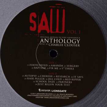 2LP Charlie Clouser: Saw Anthology, Vol. 1 (Original Motion Picture Soundtrack) LTD | CLR 72238