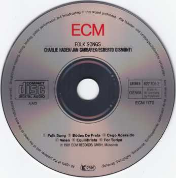 CD Charlie Haden: Folk Songs 288508
