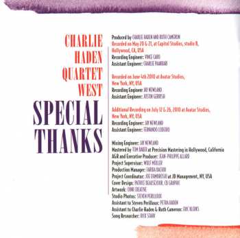 CD Charlie Haden Quartet West: Sophisticated Ladies 33696