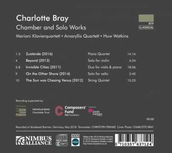 CD Charlotte Bray: Chamber And Solo Works 191412