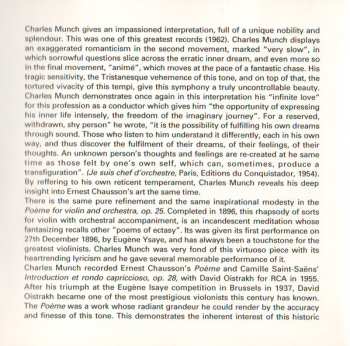 CD David Oistrach: Chausson: Symphony, Poeme • Saint-Saëns: Introduction And Rondo Capriccioso