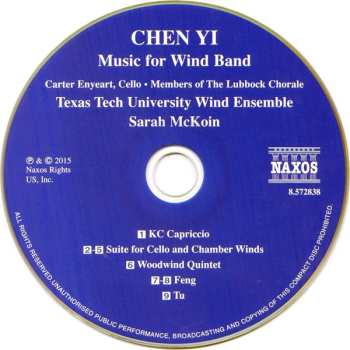 CD Chen Yi: Suite For Cello And Chamber Winds • KC Capriccio • Feng • Woodwind Quintet • Tu 481938