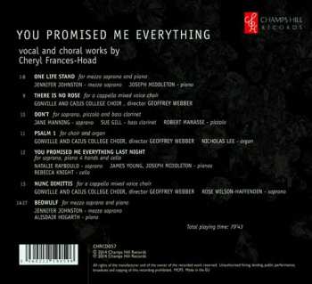 CD Cheryl Frances-Hoad: You Promised Me Everything  398859