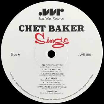 LP Chet Baker: Chet Baker Sings 76240