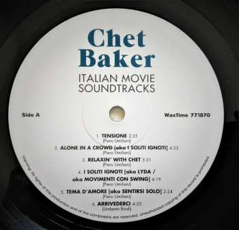 LP Chet Baker: Italian Movie Soundtracks LTD 59986