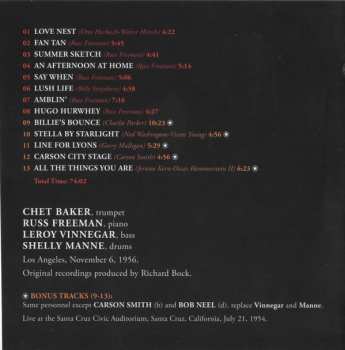 CD Chet Baker Quartet: Chet Baker Quartet With Russ Freeman. The Legendary 1956 Session 417600