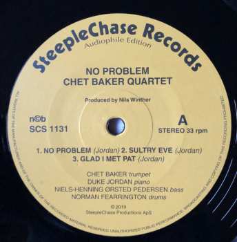 LP Chet Baker Quartet: No Problem LTD 89095