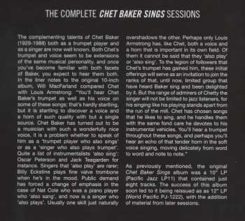 CD Chet Baker: Sings. The Complete Sessions DIGI 104615