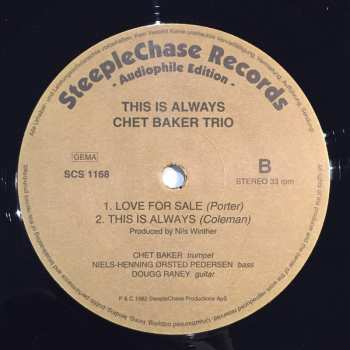 LP Chet Baker Trio: This Is Always 140954