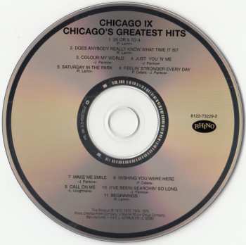 CD Chicago: Chicago IX Greatest Hits Vol 1