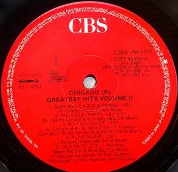 LP Chicago: Greatest Hits, Volume II 430906