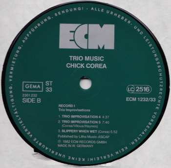 2LP Chick Corea: Trio Music