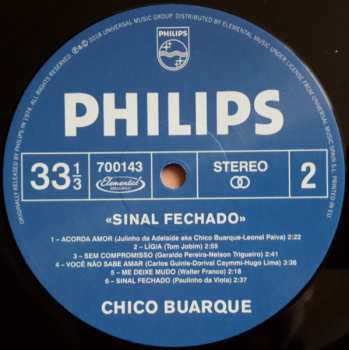 LP Chico Buarque: Sinal Fechado LTD 59228
