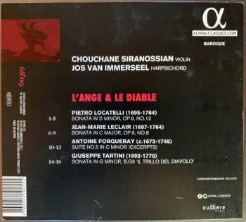 CD Chouchane Siranossian: L'ange & le diable - Locatelli - Leclair -Tartini - Forqueray 457970
