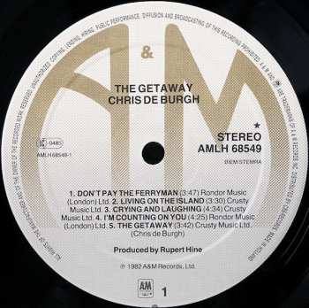 LP Chris de Burgh: The Getaway