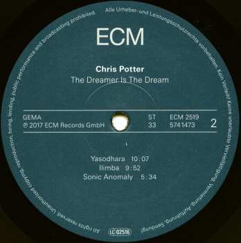 LP Chris Potter: The Dreamer Is The Dream 71055