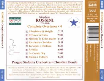 CD Christian Benda: Rossini Complete Overtures - 4 Il Barbiere Di Siviglia, Il Turco In Italia - Armida 236874