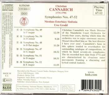 CD Christian Cannabich: Symphonies Nos. 47 - 52 (1772) 119751