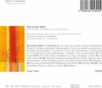 CD Christian Ridil: Solo Songs And Works For Male Choir 403826