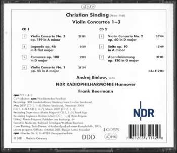 2CD Christian Sinding: Violin Concertos 1-3 477215