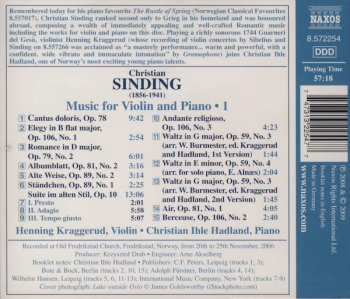 CD Christian Sinding: Music For Violin And Piano • 1 (Suite Im Alten Stil, Op. 10 • Waltzes, Op. 59) 318253