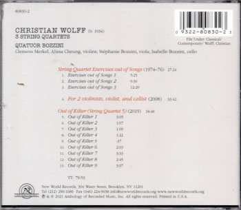 CD Christian Wolff: 3 String Quartets 283244