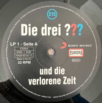 2LP Christoph Dittert: Die Drei ??? 215 - Und Die Verlorene Zeit LTD 196310