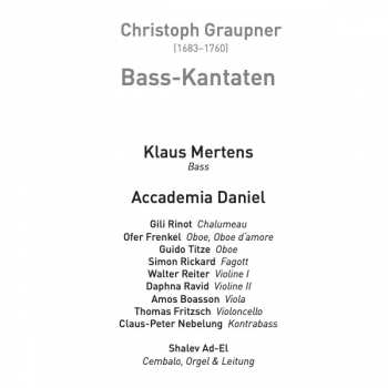 CD Christoph Graupner: Bass-Kantaten 332254