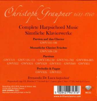 14CD/Box Set Christoph Graupner: Complete Harpsichord Music = Sämtliche Klavierwerke 296814