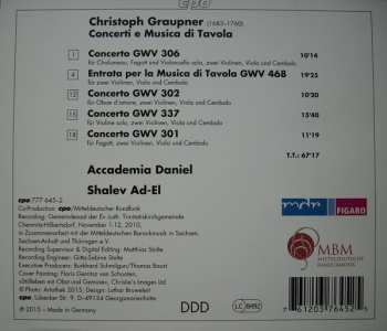 CD Christoph Graupner: Concerti E Musica Di Tavola 127274
