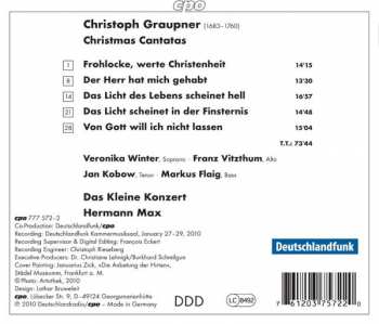 CD Christoph Graupner: Frohlocke, Werte Christenheit (Christmas Cantatas) 117876
