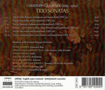 CD Christoph Graupner: Trio Sonatas 123579