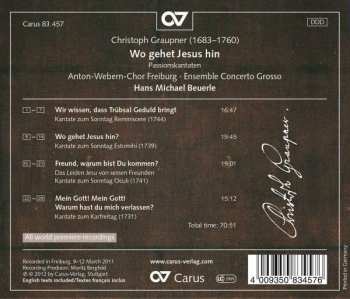 CD Christoph Graupner: Wo Gehet Jesus Hin - Passionskantaten 330030