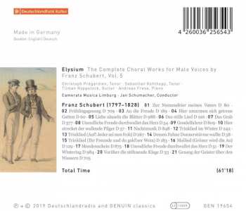 CD Christoph Prégardien: Elysium: The Complete Choral Works For Male Voices By Franz Schubert, Vol. 5 284579