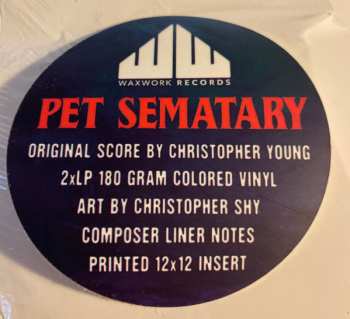 2LP Christopher Young: Pet Sematary (Music From The Motion Picture) DLX | LTD | CLR 352015