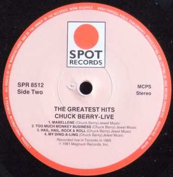 LP Chuck Berry: The Greatest Hits - Live 