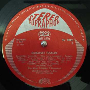 LP Cimbálová Muzika Hynka Bíma: Moravský Folklór
