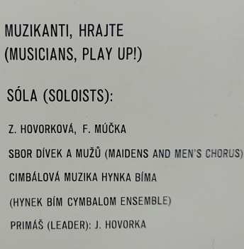 LP Cimbálová Muzika Hynka Bíma: Moravský Folklór = Moravian Folk Songs 317382
