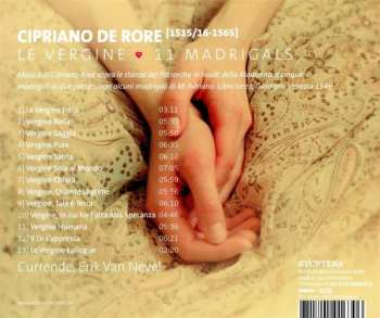 CD Cipriano De Rore: Le Vergine - 11 Madrigals 421973